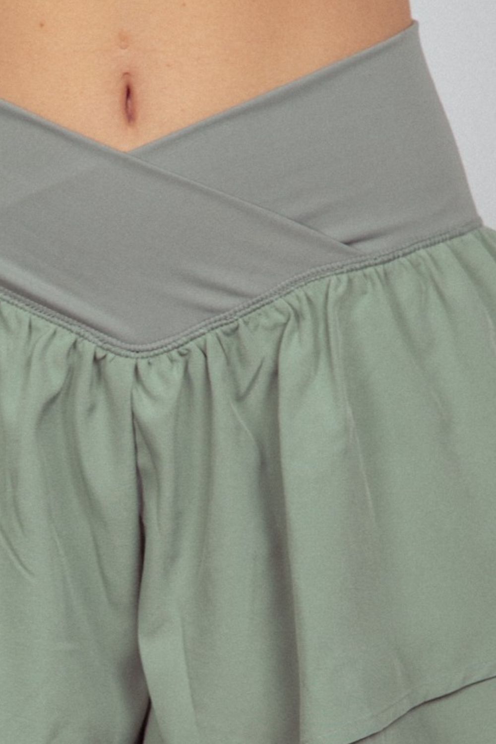 V-Shaped High Waist Layered Active Pickleball Shorts