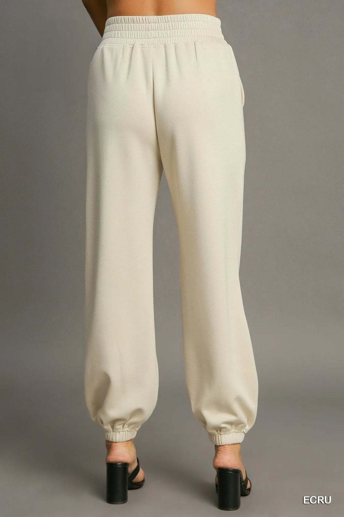 Pickle Path Seamed Jogger Pants in Ecru