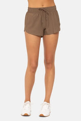 Drop Shot Drawcord Mini Shorts in Java