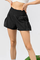 Elastic Waist Pocketed Active Pickleball Shorts