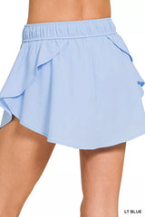 Soft Serve Woven Active Skort in Light Blue