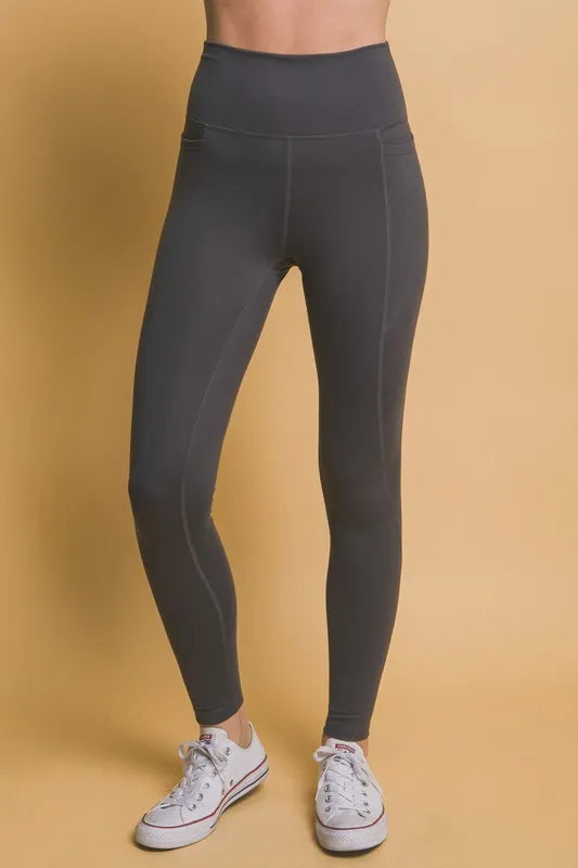 Pocket Pickler High Waist Leggings in Dark Gray