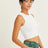 Short Hop Ribbed Crop Tank Top in Off White