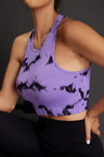 Tie-dye Cropped Round Neck Pickleball Tank Top