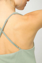 Third-Shot Crisscross Active Dress in Sage