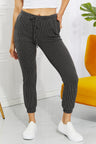 Dink & Chill Ribbed Joggers in Dark Gray