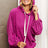 Checkerboard Court Brushed Hoodie in Magenta