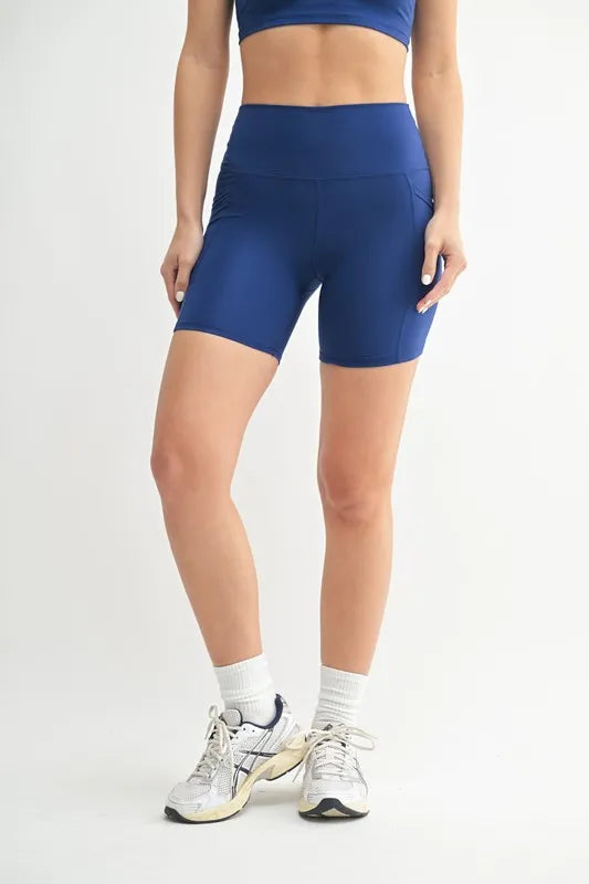 Cloud Dink Sculpt Biker Shorts in Blue Depth