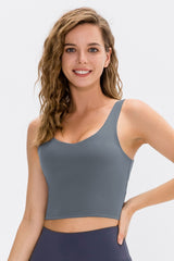 Cropped Scoop Neck Active Pickleball Top