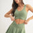 Scrunch Shot Ruched Active Tank in Moss