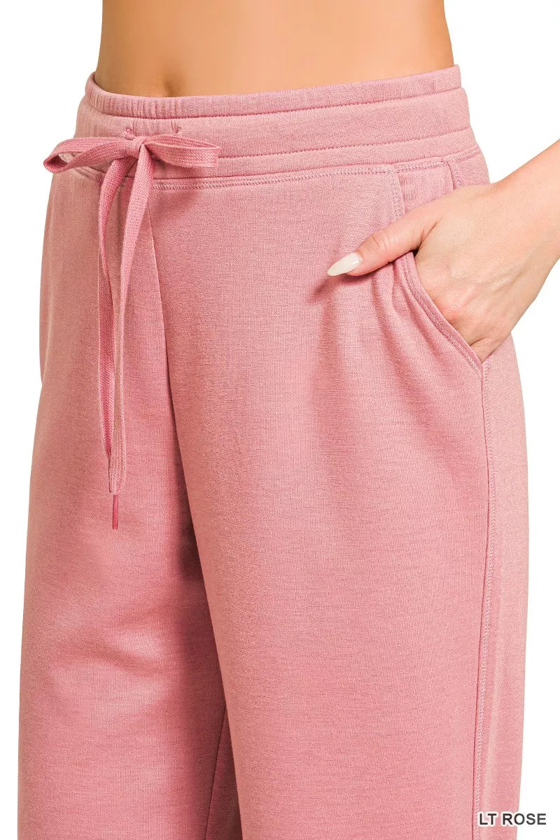 Side Out Scuba Joggers in Light Rose