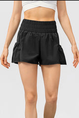 Elastic Waist Pocketed Active Pickleball Shorts