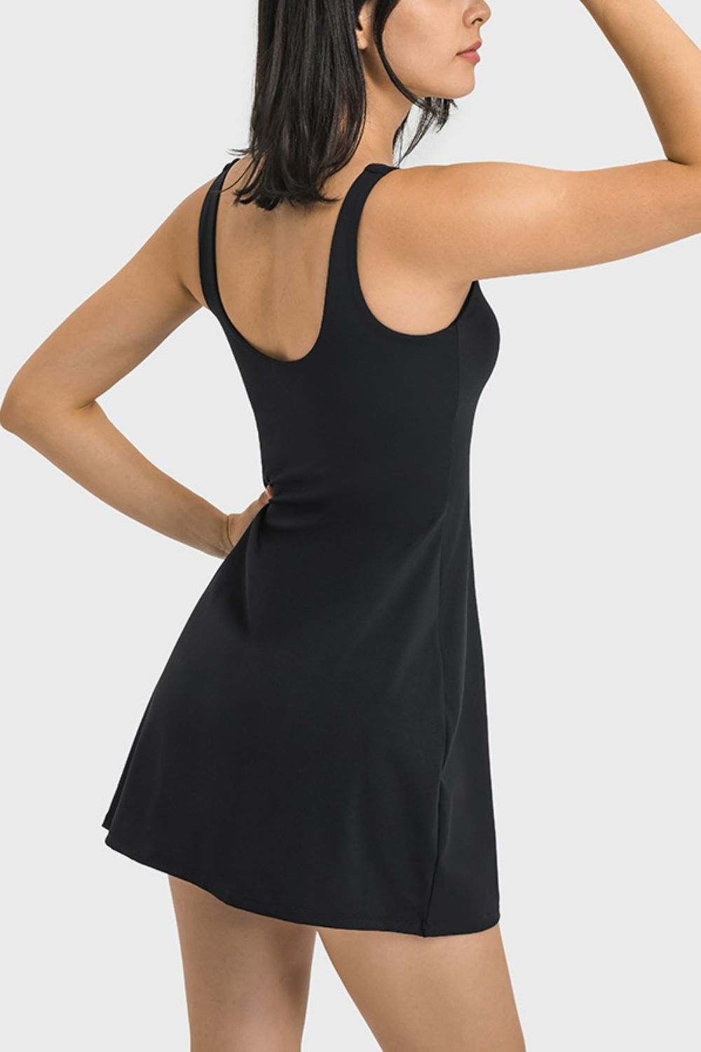 Square Neck Pickleball Dress with Full Coverage Bottoms