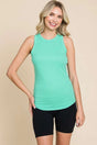 Kitchen Cool Ribbed Round Neck Tank in Bubble Mint