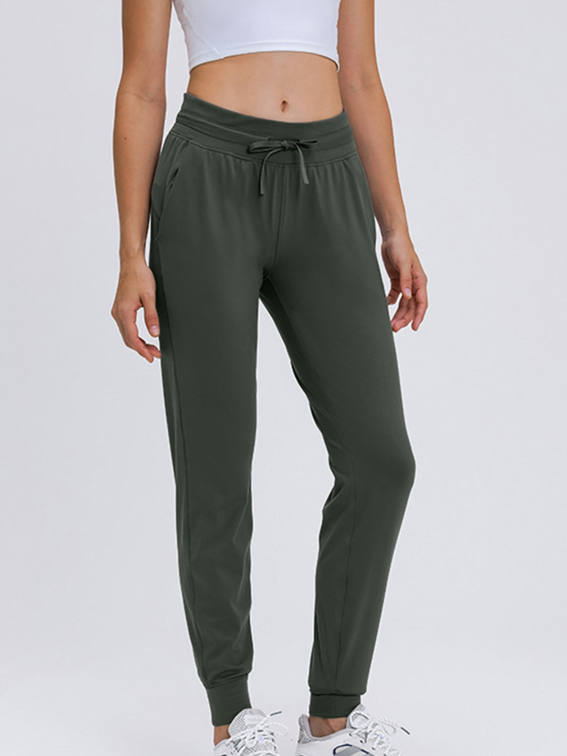 Double Take Tied Pickleball Joggers with Pockets