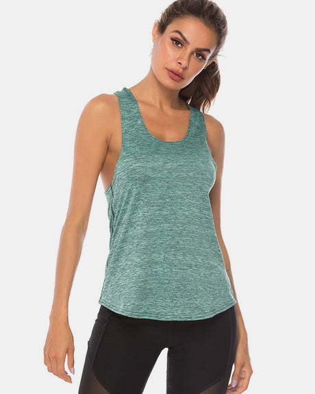 Full Size Scoop Neck Wide Strap Active Pickleball Top