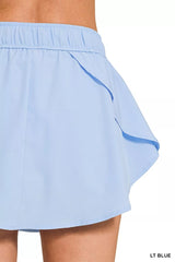 Soft Serve Woven Active Skort in Light Blue