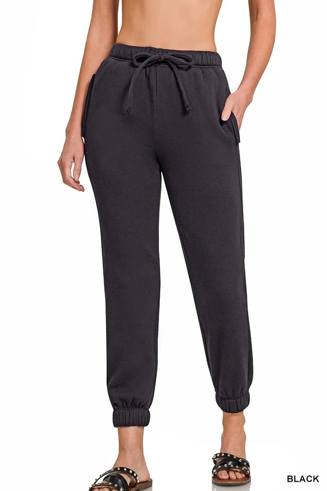 Après-Dink Fleece Joggers in Black