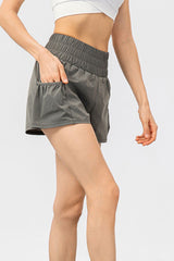 Elastic Waist Pocketed Active Pickleball Shorts