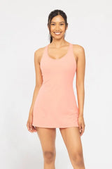 Third-Shot Twist Racerback Dress in Watermelon