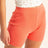 Rib Rally High Waist Biker Shorts in Coral