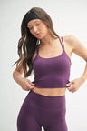 Crosscourt Crisscross Sports Bra in Merlot