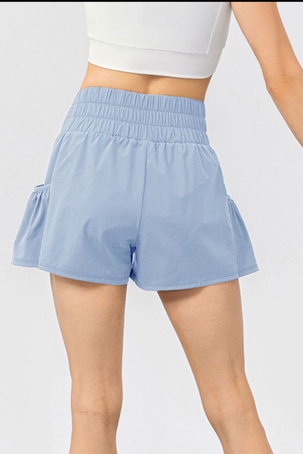 Elastic Waist Pocketed Active Pickleball Shorts