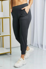 Side Out Cropped Joggers in Charcoal