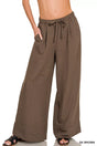 Cool Down Airflow Drawstring Pants in Dark Brown