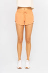 Drop Shot Drawcord Mini Shorts in Terracotta