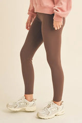 Winter League Fleece-Lined Leggings in Coffee Brown