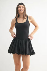 Pickle Pop Bubble Mini Dress in Black