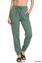 Après-Dink Fleece Joggers in Ash Jade