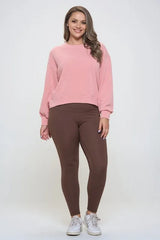 Winter League Fleece-Lined Leggings in Coffee Brown