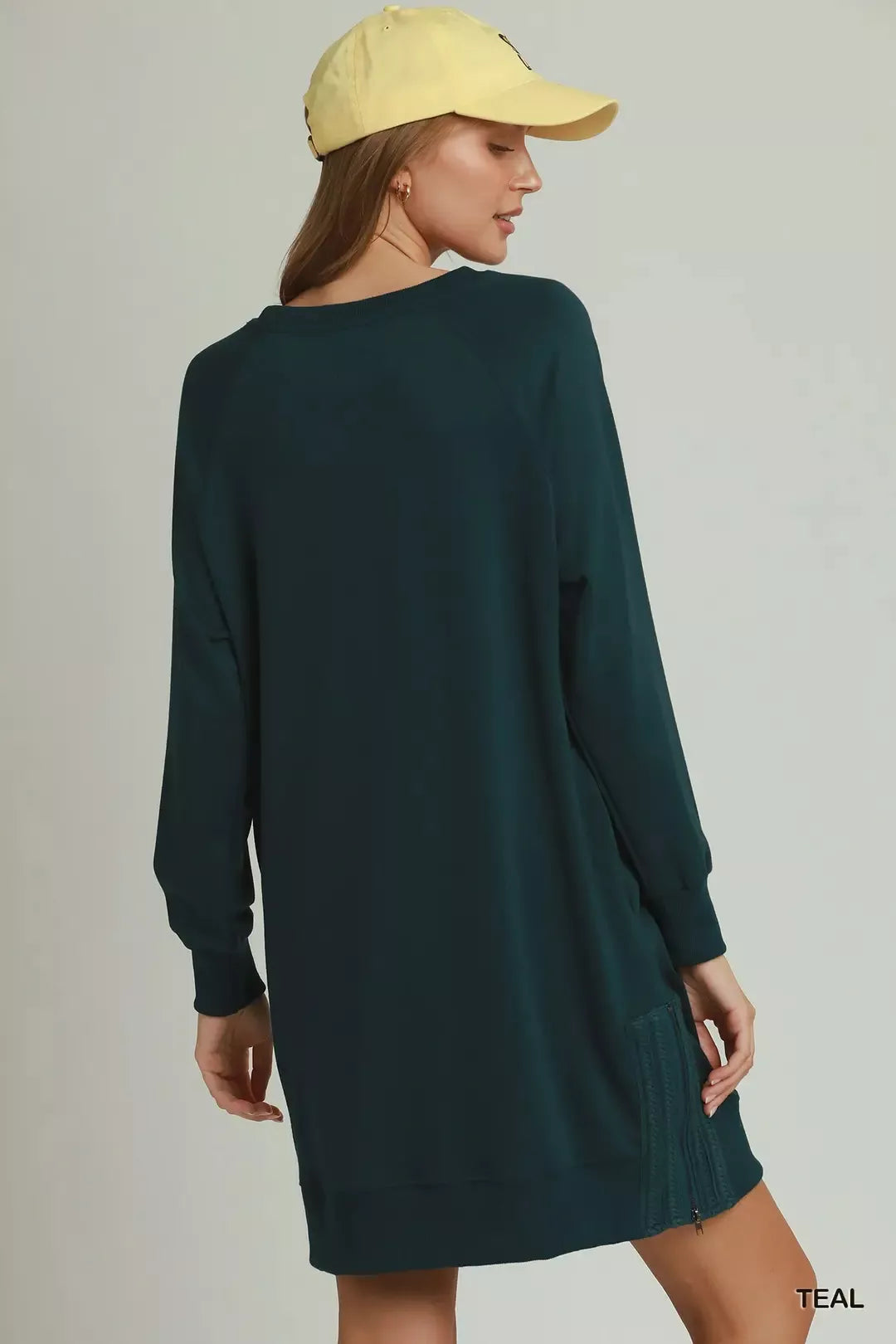 Dinkville Brunch Crochet Side Dress in Teal