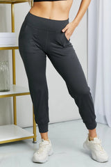 Side Out Cropped Joggers in Charcoal