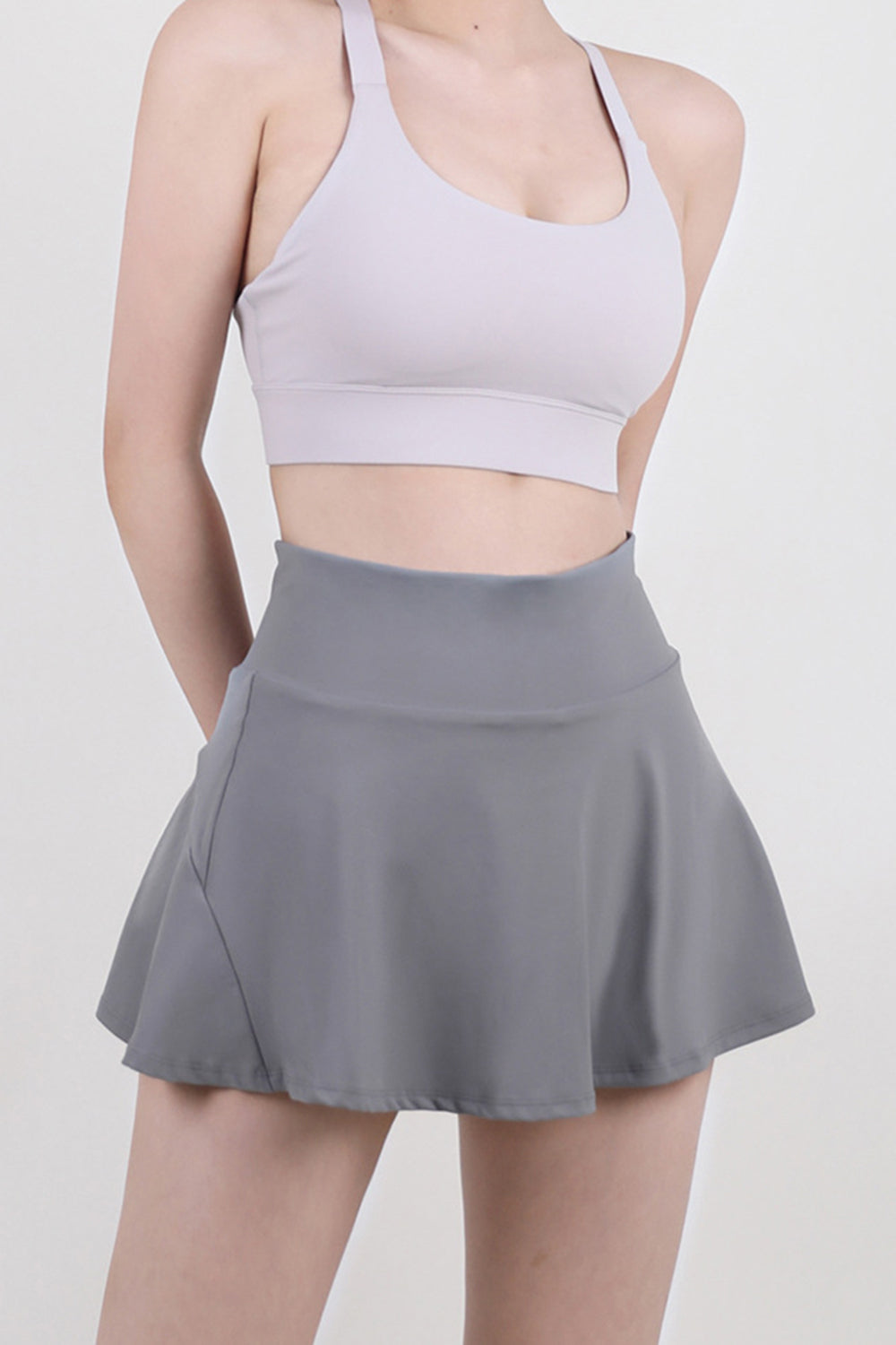 High Waist Pleated Active Pickleball Skirt