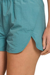 Fast Hands Windbreaker Shorts in Dusty Teal