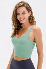 Cropped Scoop Neck Active Pickleball Top