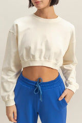 Warm-Up Crew Crop Sweatshirt in White