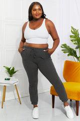 Dink & Chill Ribbed Joggers in Dark Gray