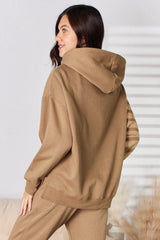Post-Game Drop Shoulder Hoodie in Mocha