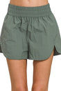 Fast Hands Windbreaker Shorts in Ash Jade