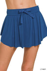 Ruffle Rally Pocket Skirt in Light Navy