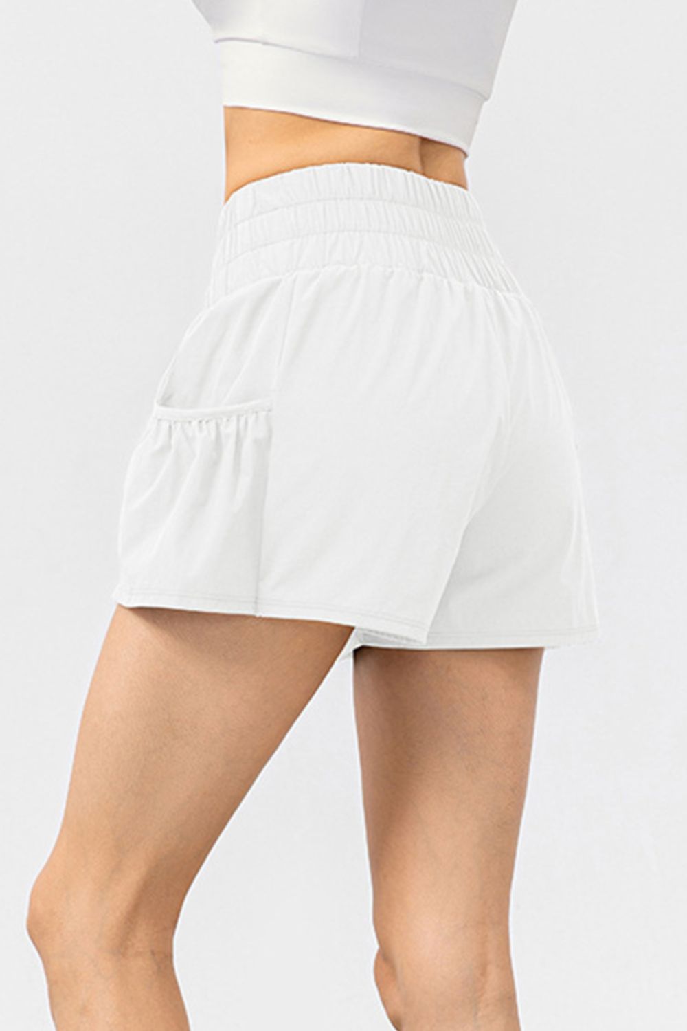 Elastic Waist Pocketed Active Pickleball Shorts