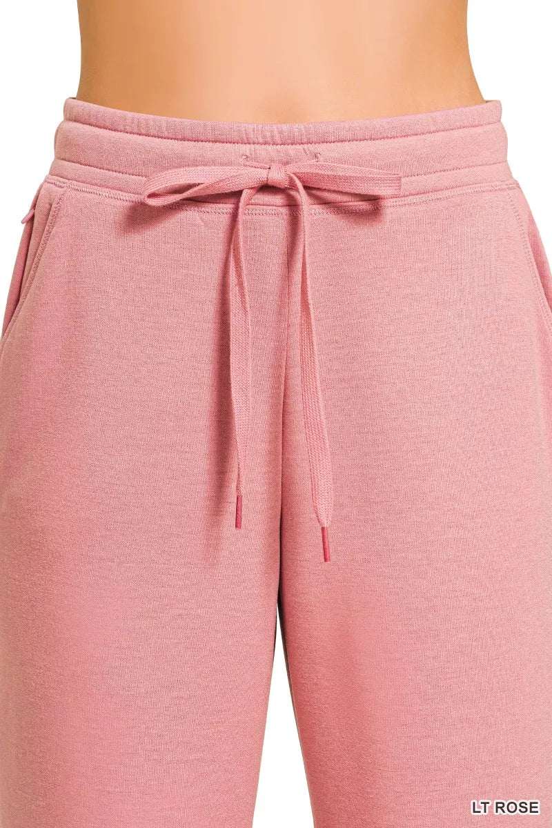 Side Out Scuba Joggers in Light Rose