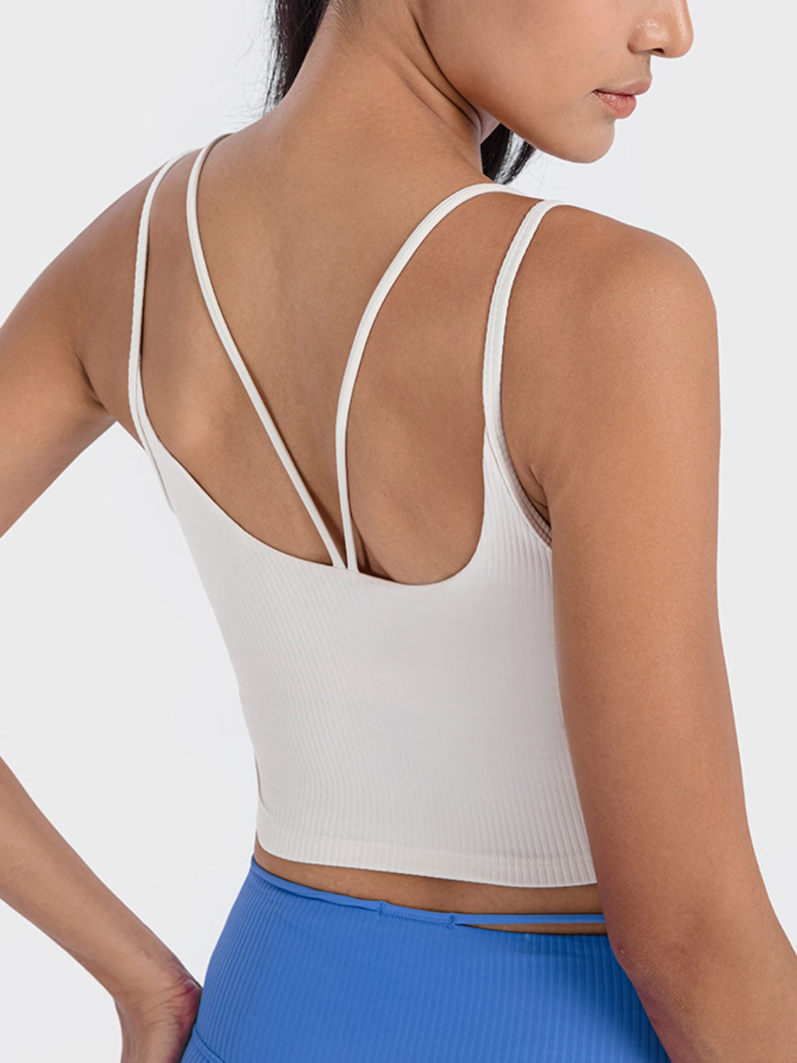 Double Strap Ribbed Sports Pickleball Top Cami