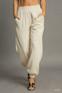 Pickle Path Seamed Jogger Pants in Ecru