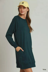 Dinkville Brunch Crochet Side Dress in Teal