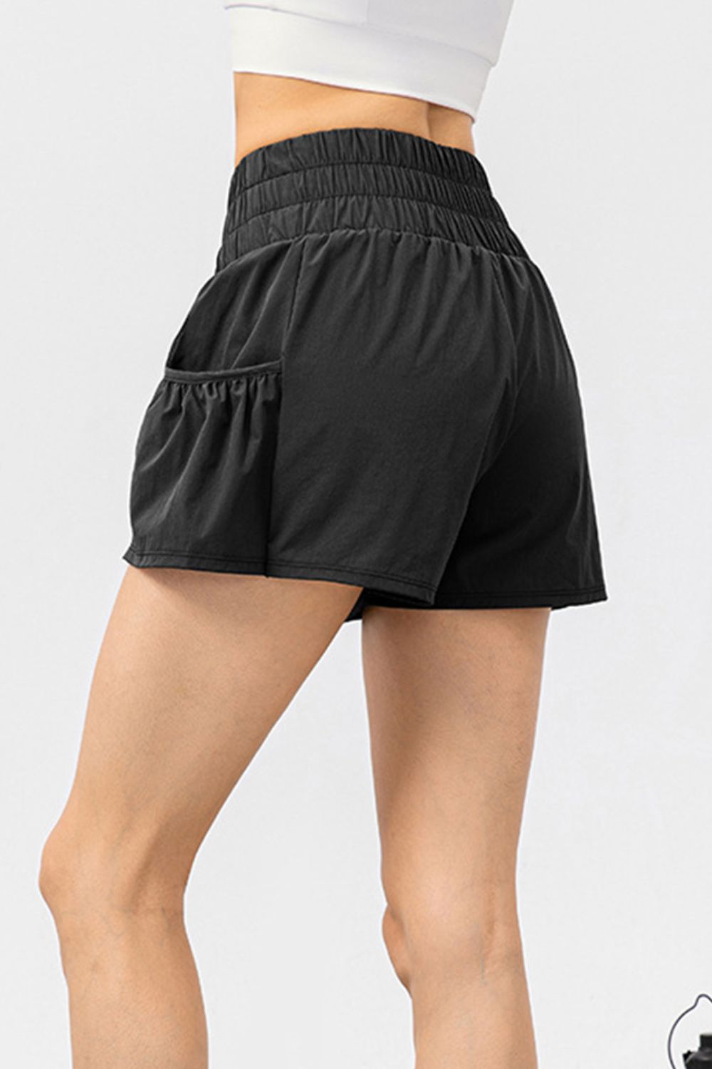 Elastic Waist Pocketed Active Pickleball Shorts